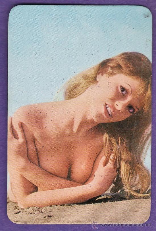 Calendars: calendario bolsillo - chica en la arena - bar buen dia - san adrian del besos - a&ntilde;o 1974