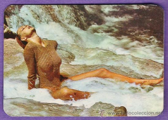 Calendars: calendario bolsillo - chica en las rocas - maquinas alimentacion bagra / barcelona - a&ntilde;o 1974