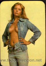 Calendriers: Calendario de bolsillo. Chica . 1975. Con Publicidad.Bar Hospitalet