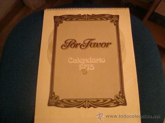 Calendriers: (597)POR FAVOR CALENDARIO 1975