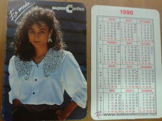 Kalender: CALENDARIO CHICA SUPER CONFEX A&Ntilde;O 1990 MARCA PUBLICITARIA.