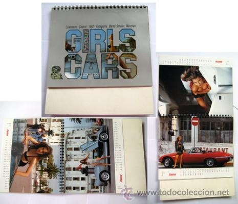 Calendars: CALENDARIO CASTROL 1992 : GIRLS & CARS. SCHULER Bernd (Fotograf&iacute;a)
