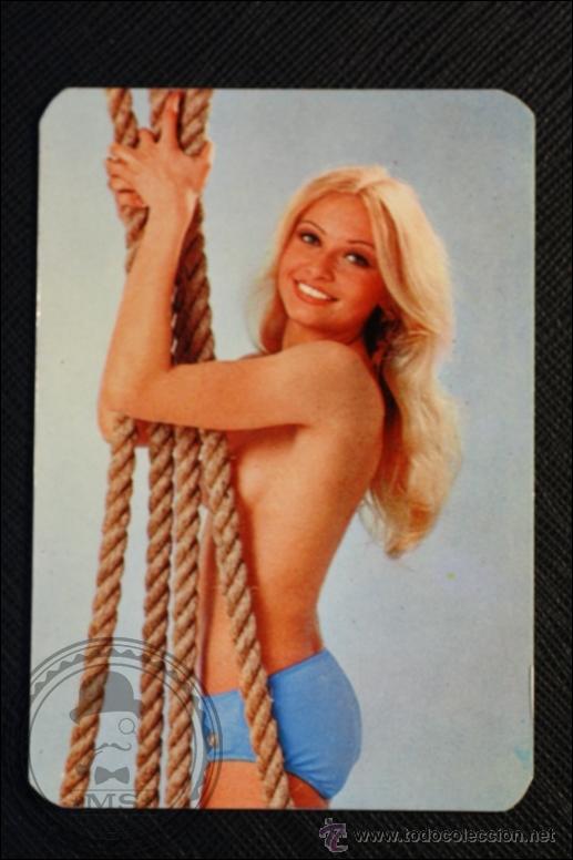 Calendriers: Calendario de Bolsillo - A&ntilde;o 1974 - Chica Posando publicidad al dorso