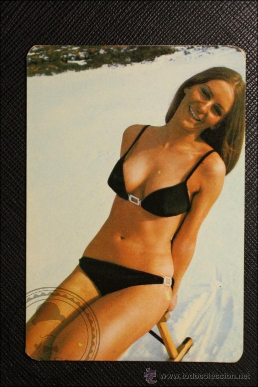Calendriers: Calendario de Bolsillo - A&ntilde;o 1974 - Chica Posando publicidad al dorso