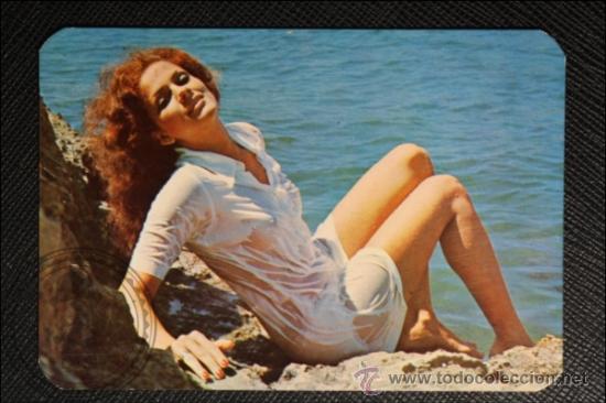 Calendriers: Calendario de Bolsillo - A&ntilde;o 1974 - Chica Posando publicidad al dorso