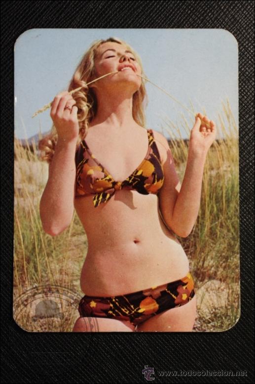 Calendriers: Calendario de Bolsillo - A&ntilde;o 1974 - Chica Posando publicidad al dorso