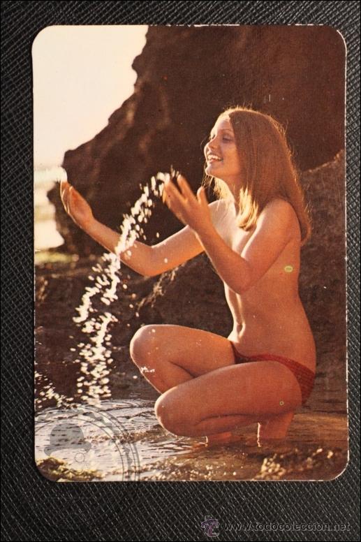 Calendriers: Calendario de Bolsillo - A&ntilde;o 1974 - Chica Posando publicidad al dorso