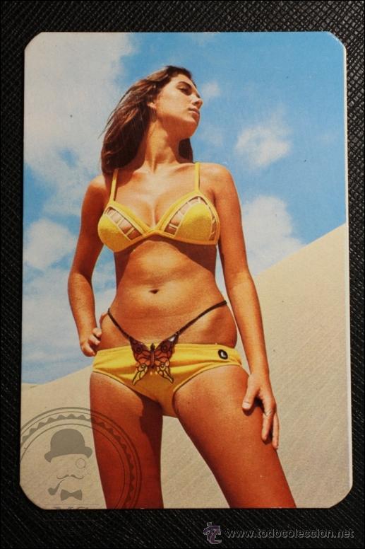 Calendriers: Calendario de Bolsillo - A&ntilde;o 1974 - Chica Posando publicidad al dorso