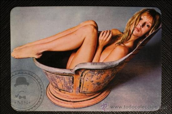 Calendriers: Calendario de Bolsillo - A&ntilde;o 1975 - Chica Posando Publicidad al Dorso