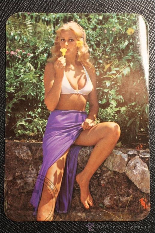 Calendriers: Calendario de Bolsillo - A&ntilde;o 1975 - Chica Posando Publicidad al Dorso