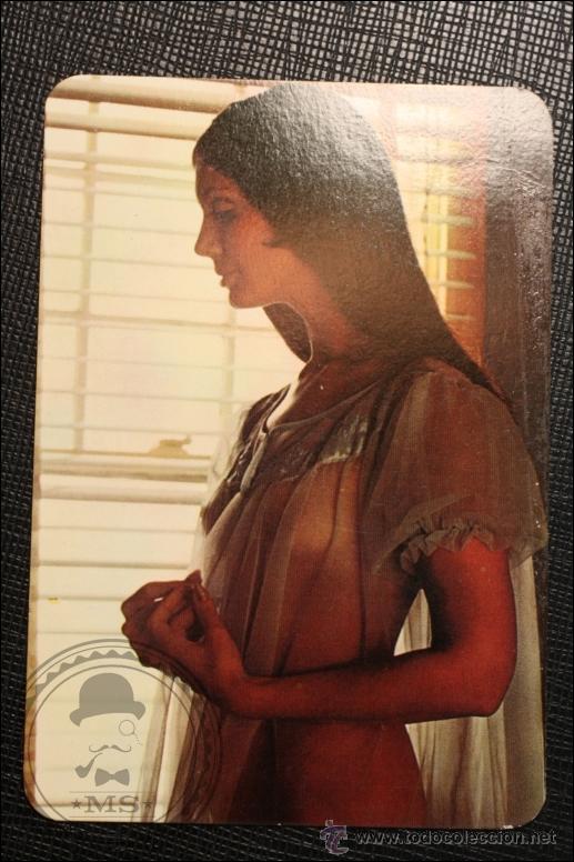 Calendriers: Calendario de Bolsillo - A&ntilde;o 1975 - Chica Posando Publicidad al Dorso