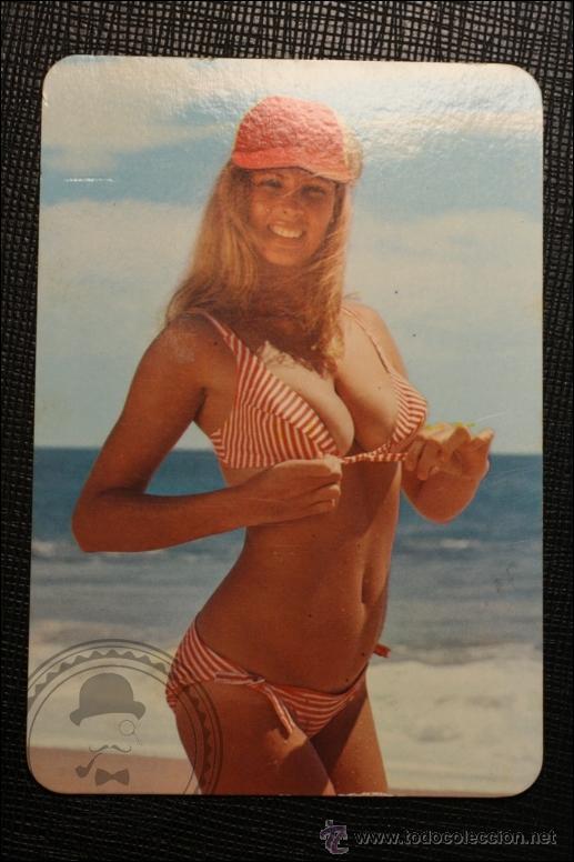 Calendriers: Calendario de Bolsillo - A&ntilde;o 1975 - Chica Posando Publicidad al Dorso