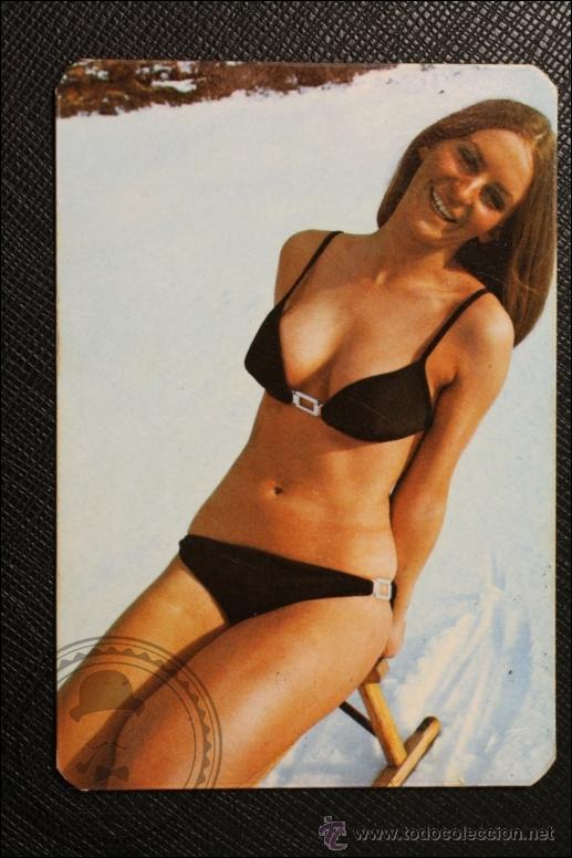 Calendriers: Calendario de Bolsillo - A&ntilde;o 1975 - Chica Posando Publicidad al Dorso