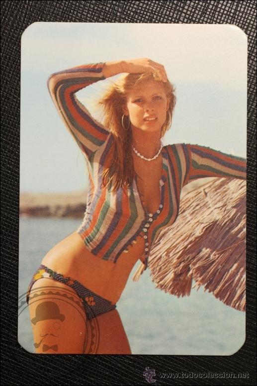 Calendriers: Calendario de Bolsillo - A&ntilde;o 1975 - Chica Posando Publicidad al Dorso