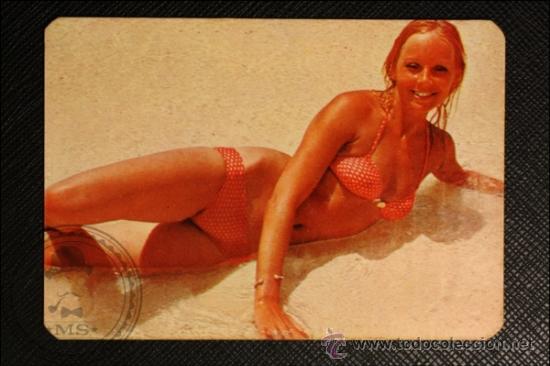 Calendriers: Calendario de Bolsillo - A&ntilde;o 1975 - Chica Posando Publicidad al Dorso