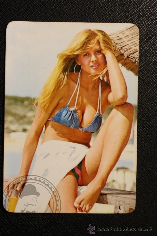 Calendriers: Calendario de Bolsillo - A&ntilde;o 1975 - Chica Posando Publicidad al Dorso