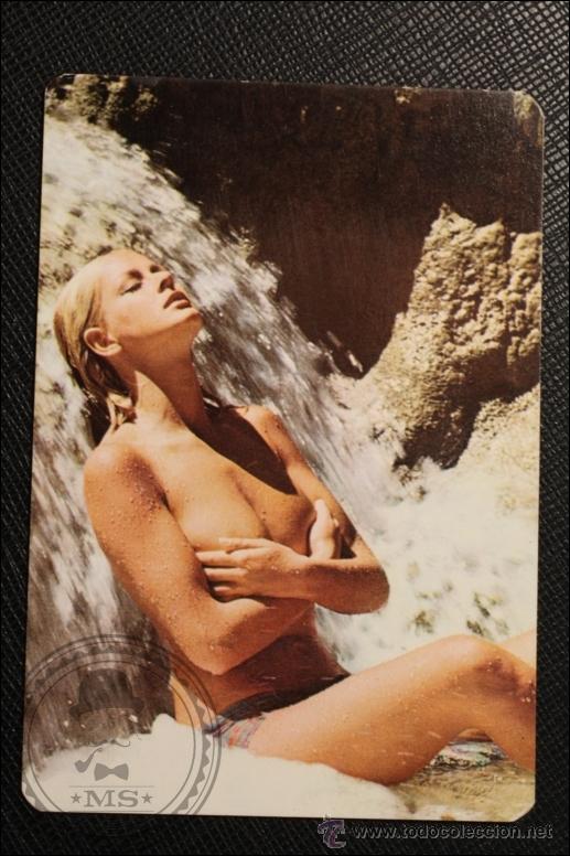 Calendriers: Calendario de Bolsillo - A&ntilde;o 1975 - Chica Posando Publicidad al Dorso