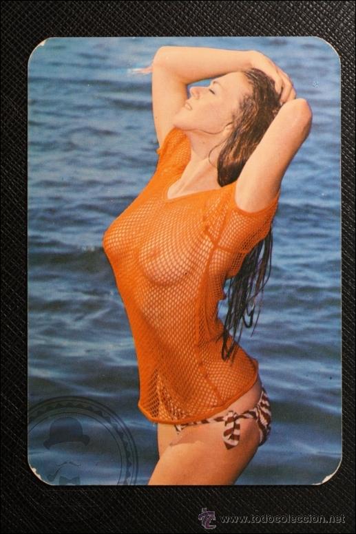 Calendriers: Calendario de Bolsillo - A&ntilde;o 1976 - Chica Posando Publicidad al Dorso