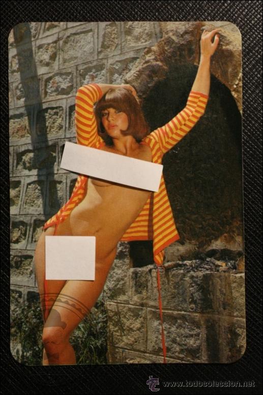 Calendriers: Calendario de Bolsillo - A&ntilde;o 1977 - Chica Posando Publicidad al Dorso Barcelona