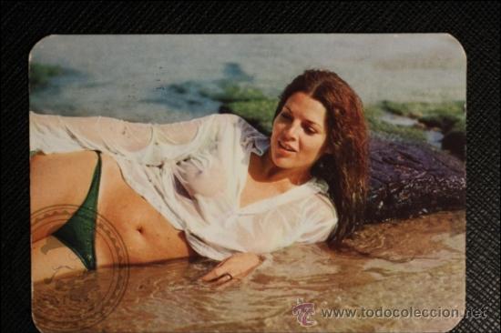 Calendriers: Calendario de Bolsillo - A&ntilde;o 1977 - Chica Posando Publicidad al Dorso Barcelona