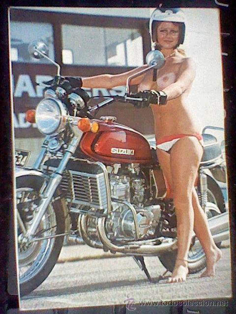 Calendars: chica moto Suzuki tama&ntilde;o calendario trasera distancia kilometricas espa&ntilde;oles no calendario
