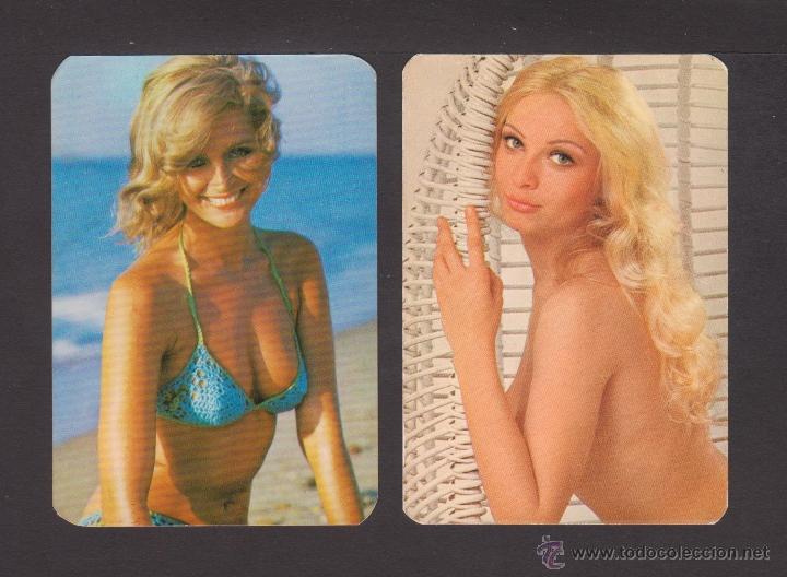 Calendriers: Lote de 2 calendarios er&oacute;ticos de 1974 con publicidad de Muebles Prats de Reus