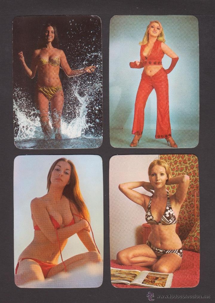 Calendriers: Lote de 4 calendarios er&oacute;ticos de 1974 con publicidad de la relojeria-joyeria Fust&eacute; de Reus