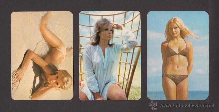 Calendarios: Lote de 3 calendarios er&oacute;ticos de 1974 con publicidad de pinturas Decomat de Reus