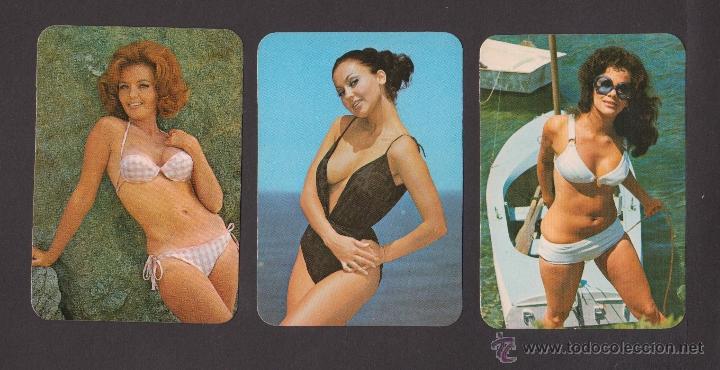 Calendarios: Lote de 3 calendarios er&oacute;ticos de 1974 con publicidad de los Recambios Perell&oacute; de Reus