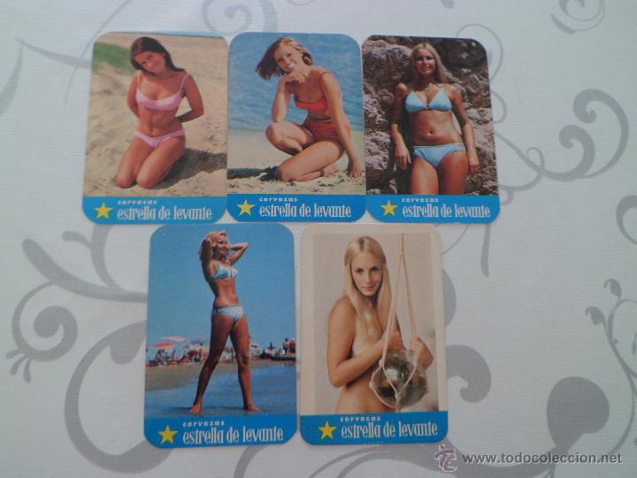 Calendars: 5 CALENDARIOS PUBLICIDAD CERVEZA 1971-72-74-75-76 - ESTRELLA DE LEVANTE , CHICAS