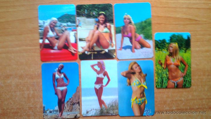 Calendriers: lote de 7  CHICAS MISMA SERIE A&Ntilde;O 1973