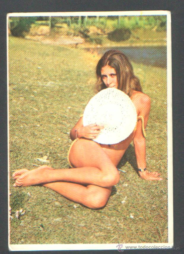 Calendriers: 1 CALENDARIO DE ** CHICA ** A&Ntilde;O 1974 - CON PUBLICIDAD - PLAYA 4. N&ordm; 13