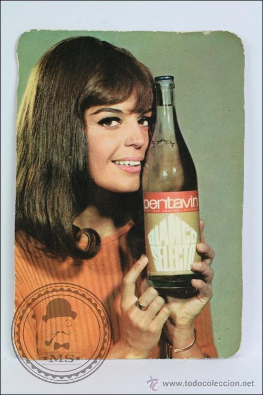 Calendars: Calendario de Bolsillo - A&ntilde;o 1967 - Publicidad de Vino Pentavin. Blanco Selecto - Chica