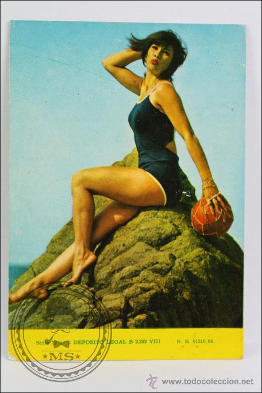 Calendars: Calendario de Bolsillo - A&ntilde;o 1967 - Publicidad de Comercial Textil R. Amat Franc&eacute;s - Chica en Playa
