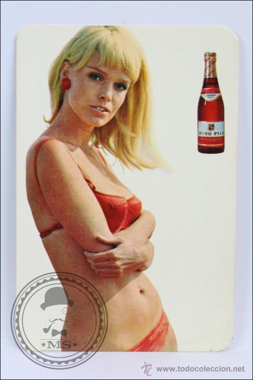 Calendars: Calendario de Bolsillo - A&ntilde;o 1969 - Publicidad de Cerveza Euro Pils - Chica en Bikini