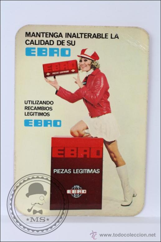 Calendars: Calendario de Bolsillo - A&ntilde;o 1970 - Publicidad de Recambios Ebro. Motor Iberica SA - Chica