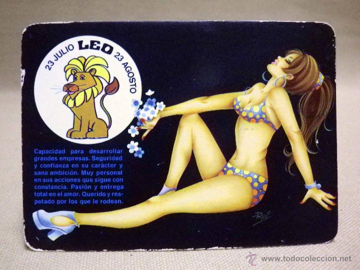 Calendars: CALENDARIO, 1975, HOR&Oacute;SCOPO, SIGNOS ZODIACO, CHICAS, SIN PUBLICIDAD, LEO