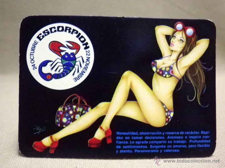Calendars: CALENDARIO, 1975, HOR&Oacute;SCOPO, SIGNOS ZODIACO, CHICAS, SIN PUBLICIDAD, ESCORPION