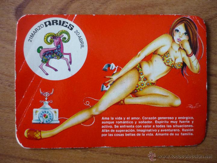 Calendars: CALENDARIO DE BOLSILLO EROTICO DEL A&Ntilde;O 1976 HOROSCOPO ARIES (1975)