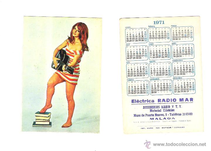 Calendars: CALENDARIO CHICA 1971 SERIE 36 PUBLICIDAD ELECTRICA RADIO MAR MALAGA