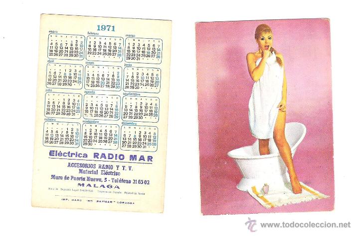 Calendars: CALENDARIO CHICA 1971 SERIE 36 PUBLICIDAD ELECTRICA RADIO MAR MALAGA