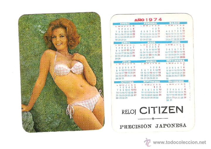 Calendars: CALENDARIO CHICA 1974 N&ordm;65 PUBLICIDAD RELOJ CITIZEN