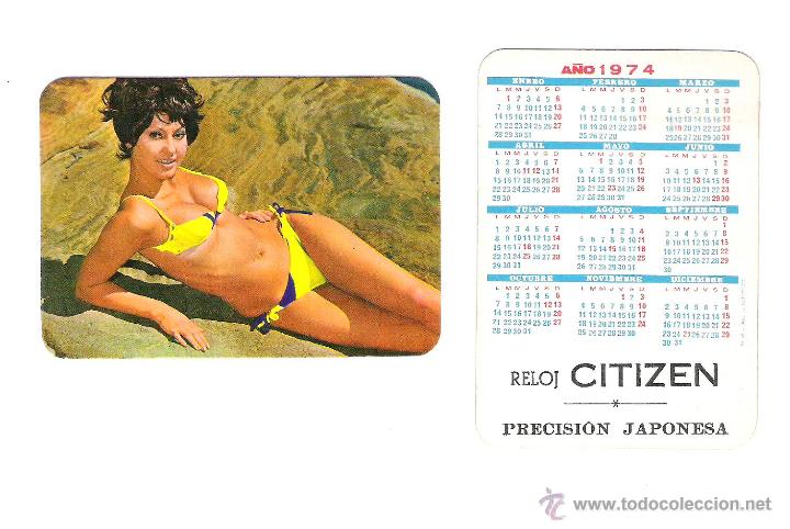 Calendars: CALENDARIO CHICA 1974 N&ordm;60 PUBLICIDAD RELOJ CITIZEN