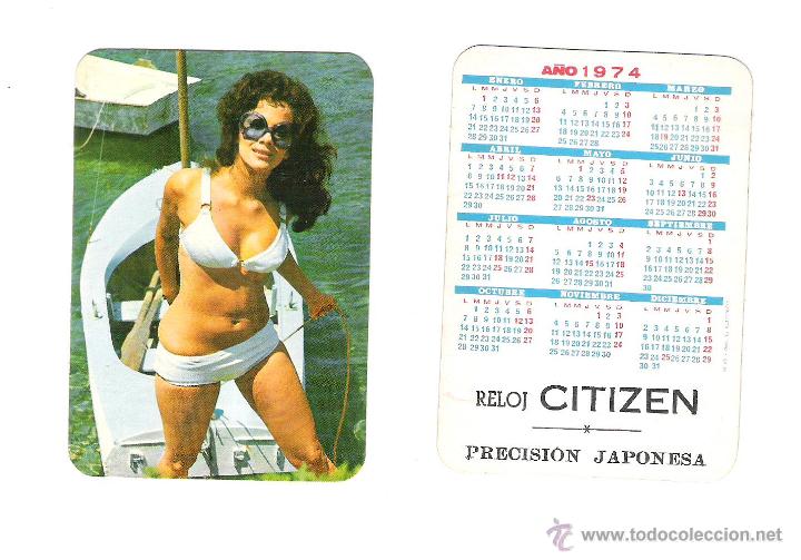 Calendars: CALENDARIO CHICA 1974 N&ordm;64 PUBLICIDAD RELOJ CITIZEN