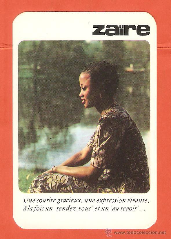 Calendars: CALENDARIO DE BOLSILLO PORTUGUES PUBLICITARIO A&Ntilde;O 1985   CHICA  ZAIRE
