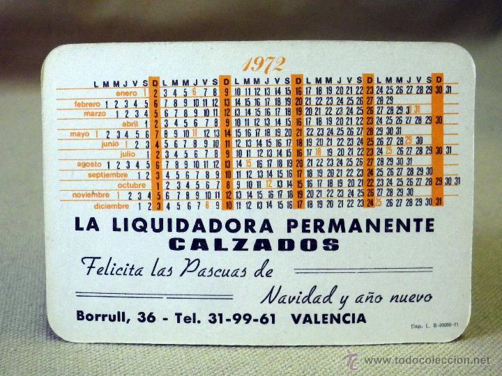 Calendriers: RARO CALENDARIO DE BOLSILLO, 1972, EROTICO, CHICAS, LA LIQUIDADORA PERMANENTE DE CALZADOS, VALENCIA