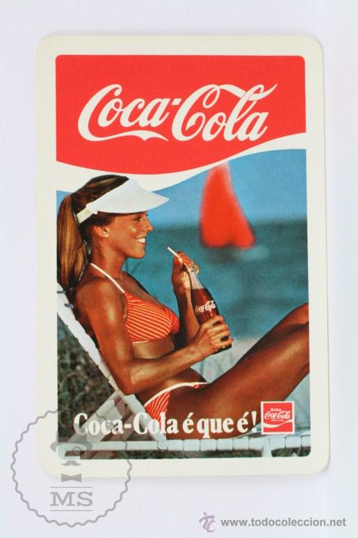 Calendriers: Calendario de Bolsillo - Publicidad Coca-Cola - A&ntilde;o 1984 - Coca-Cola &Eacute; Que &Eacute;! - Portugal - Chica