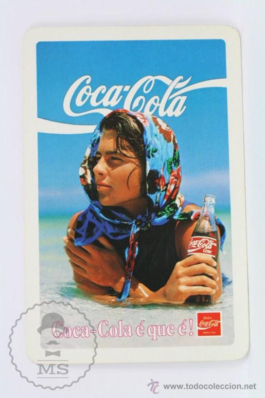 Calendriers: Calendario de Bolsillo - Publicidad Coca-Cola - A&ntilde;o 1988 - Coca-Cola &Eacute; Que &Eacute;! - Portugal - Chica