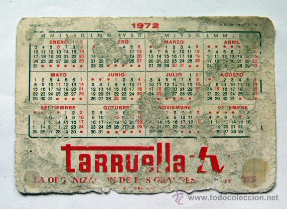 Calendarios: Calendario 1972 - Foto 2