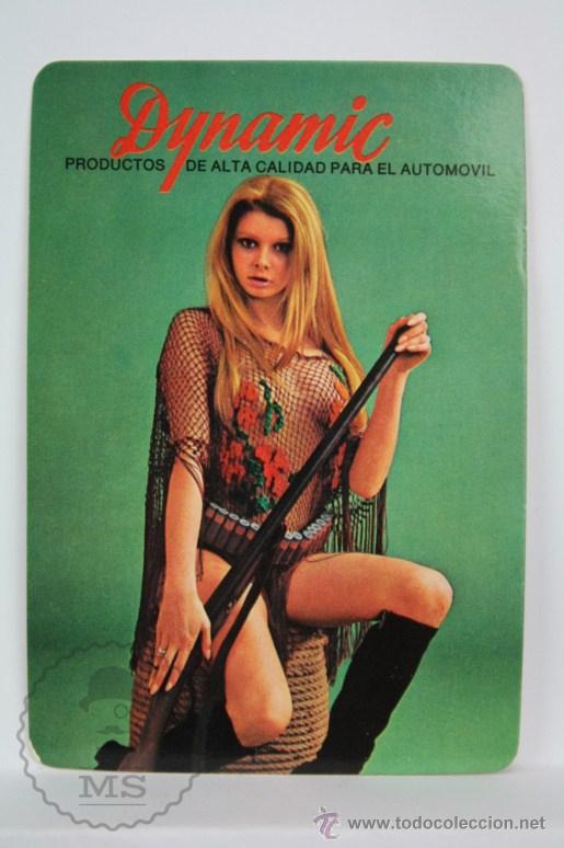 Kalender: Calendario Publicitario de Bolsillo - Publicidad de Dynamic - A&ntilde;o 1974 - Chica